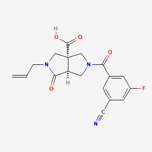 (3aR*,6aS*)-2-allyl-5-(3-cyano-5-fluorobenzoyl)-1-oxohexahydropyrrolo[3,4-c]pyrrole-3a(1H)-carboxylic acid