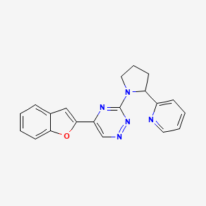 5-(1-benzofuran-2-yl)-3-[2-(2-pyridinyl)-1-pyrrolidinyl]-1,2,4-triazine