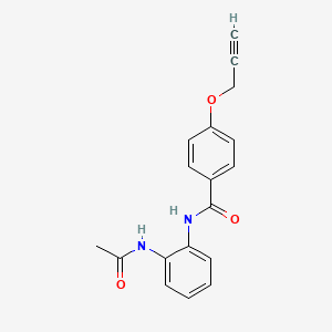 molecular formula C18H16N2O3 B5438419 N-[2-(acetylamino)phenyl]-4-(2-propyn-1-yloxy)benzamide 