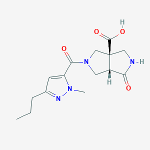 (3aR*,6aS*)-5-[(1-methyl-3-propyl-1H-pyrazol-5-yl)carbonyl]-1-oxohexahydropyrrolo[3,4-c]pyrrole-3a(1H)-carboxylic acid