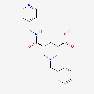 (3S*,5R*)-1-benzyl-5-{[(4-pyridinylmethyl)amino]carbonyl}-3-piperidinecarboxylic acid