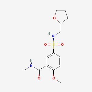 2-methoxy-N-methyl-5-{[(tetrahydro-2-furanylmethyl)amino]sulfonyl}benzamide