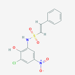 molecular formula C14H11ClN2O5S B5438456 N-(3-chloro-2-hydroxy-5-nitrophenyl)-2-phenylethylenesulfonamide 