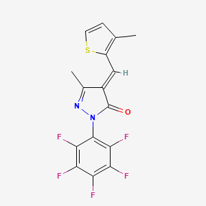 5-methyl-4-[(3-methyl-2-thienyl)methylene]-2-(pentafluorophenyl)-2,4-dihydro-3H-pyrazol-3-one