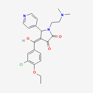 4-(3-chloro-4-ethoxybenzoyl)-1-[2-(dimethylamino)ethyl]-3-hydroxy-5-(4-pyridinyl)-1,5-dihydro-2H-pyrrol-2-one