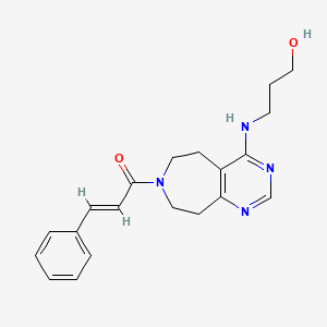 molecular formula C20H24N4O2 B5438484 3-({7-[(2E)-3-phenylprop-2-enoyl]-6,7,8,9-tetrahydro-5H-pyrimido[4,5-d]azepin-4-yl}amino)propan-1-ol 