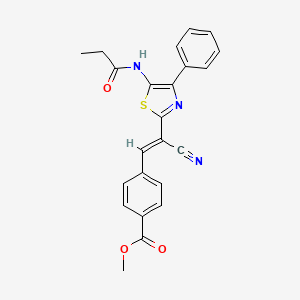 methyl 4-{2-cyano-2-[4-phenyl-5-(propionylamino)-1,3-thiazol-2-yl]vinyl}benzoate