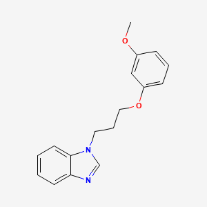 molecular formula C17H18N2O2 B5438501 1-[3-(3-methoxyphenoxy)propyl]-1H-benzimidazole 