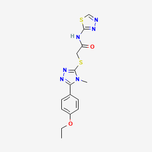 2-{[5-(4-ethoxyphenyl)-4-methyl-4H-1,2,4-triazol-3-yl]thio}-N-1,3,4-thiadiazol-2-ylacetamide