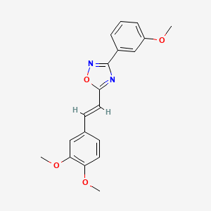 5-[2-(3,4-dimethoxyphenyl)vinyl]-3-(3-methoxyphenyl)-1,2,4-oxadiazole