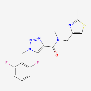 1-(2,6-difluorobenzyl)-N-methyl-N-[(2-methyl-1,3-thiazol-4-yl)methyl]-1H-1,2,3-triazole-4-carboxamide