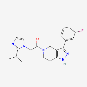 3-(3-fluorophenyl)-5-[2-(2-isopropyl-1H-imidazol-1-yl)propanoyl]-4,5,6,7-tetrahydro-1H-pyrazolo[4,3-c]pyridine