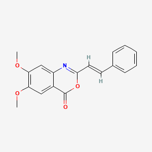 6,7-dimethoxy-2-(2-phenylvinyl)-4H-3,1-benzoxazin-4-one