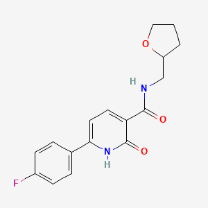 molecular formula C17H17FN2O3 B5438599 6-(4-fluorophenyl)-2-hydroxy-N-(tetrahydro-2-furanylmethyl)nicotinamide 