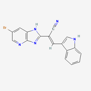 2-(6-bromo-1H-imidazo[4,5-b]pyridin-2-yl)-3-(1H-indol-3-yl)acrylonitrile