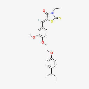 5-{4-[2-(4-sec-butylphenoxy)ethoxy]-3-methoxybenzylidene}-3-ethyl-2-thioxo-1,3-thiazolidin-4-one