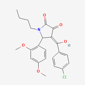 1-butyl-4-(4-chlorobenzoyl)-5-(2,4-dimethoxyphenyl)-3-hydroxy-1,5-dihydro-2H-pyrrol-2-one