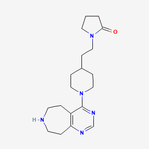 molecular formula C19H29N5O B5438666 1-{2-[1-(6,7,8,9-tetrahydro-5H-pyrimido[4,5-d]azepin-4-yl)piperidin-4-yl]ethyl}pyrrolidin-2-one 