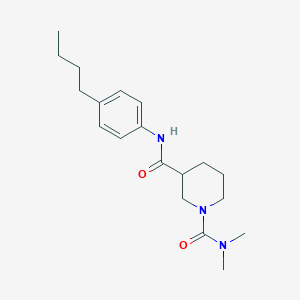 molecular formula C19H29N3O2 B5438688 N~3~-(4-butylphenyl)-N~1~,N~1~-dimethyl-1,3-piperidinedicarboxamide 