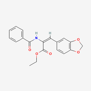 molecular formula C19H17NO5 B5438720 ethyl 3-(1,3-benzodioxol-5-yl)-2-(benzoylamino)acrylate 