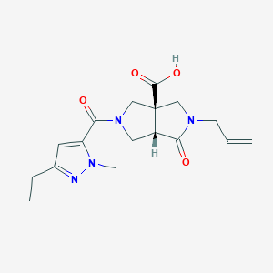 (3aR*,6aS*)-2-allyl-5-[(3-ethyl-1-methyl-1H-pyrazol-5-yl)carbonyl]-1-oxohexahydropyrrolo[3,4-c]pyrrole-3a(1H)-carboxylic acid