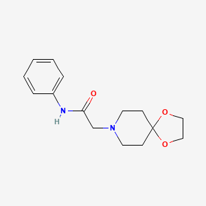 molecular formula C15H20N2O3 B5438731 2-(1,4-dioxa-8-azaspiro[4.5]dec-8-yl)-N-phenylacetamide 