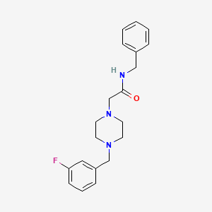 molecular formula C20H24FN3O B5438761 N-benzyl-2-[4-(3-fluorobenzyl)-1-piperazinyl]acetamide 