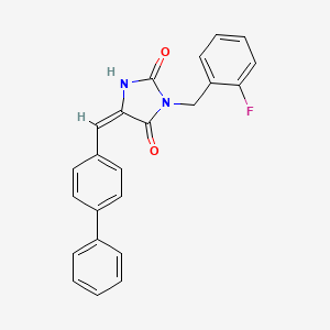 5-(4-biphenylylmethylene)-3-(2-fluorobenzyl)-2,4-imidazolidinedione