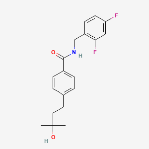 molecular formula C19H21F2NO2 B5438788 N-(2,4-difluorobenzyl)-4-(3-hydroxy-3-methylbutyl)benzamide 