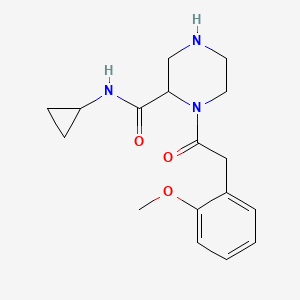 N-cyclopropyl-1-[(2-methoxyphenyl)acetyl]-2-piperazinecarboxamide