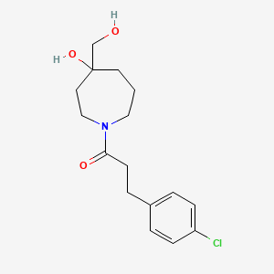 1-[3-(4-chlorophenyl)propanoyl]-4-(hydroxymethyl)-4-azepanol