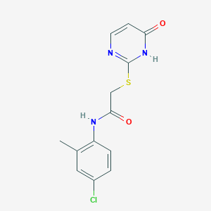 molecular formula C13H12ClN3O2S B5438849 N-(4-chloro-2-methylphenyl)-2-[(6-oxo-1,6-dihydropyrimidin-2-yl)thio]acetamide 