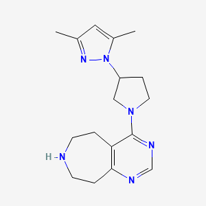 4-[3-(3,5-dimethyl-1H-pyrazol-1-yl)-1-pyrrolidinyl]-6,7,8,9-tetrahydro-5H-pyrimido[4,5-d]azepine dihydrochloride