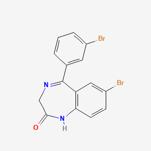 molecular formula C15H10Br2N2O B5438866 7-bromo-5-(3-bromophenyl)-1,3-dihydro-2H-1,4-benzodiazepin-2-one CAS No. 65247-11-2