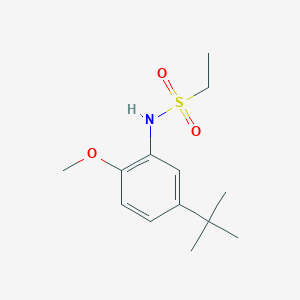 molecular formula C13H21NO3S B5438878 N-(5-tert-butyl-2-methoxyphenyl)ethanesulfonamide 