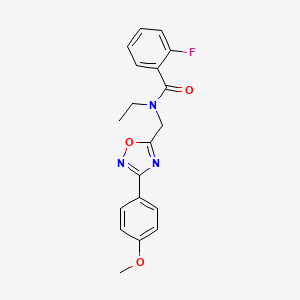 N-ethyl-2-fluoro-N-{[3-(4-methoxyphenyl)-1,2,4-oxadiazol-5-yl]methyl}benzamide