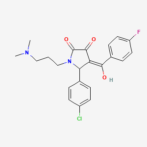 5-(4-chlorophenyl)-1-[3-(dimethylamino)propyl]-4-(4-fluorobenzoyl)-3-hydroxy-1,5-dihydro-2H-pyrrol-2-one