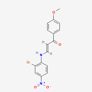 3-[(2-bromo-4-nitrophenyl)amino]-1-(4-methoxyphenyl)-2-propen-1-one