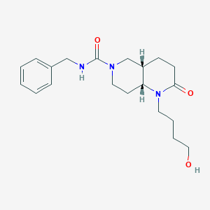 molecular formula C20H29N3O3 B5438910 (4aS*,8aR*)-N-benzyl-1-(4-hydroxybutyl)-2-oxooctahydro-1,6-naphthyridine-6(2H)-carboxamide 