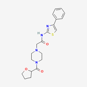 N-(4-phenyl-1,3-thiazol-2-yl)-2-[4-(tetrahydro-2-furanylcarbonyl)-1-piperazinyl]acetamide