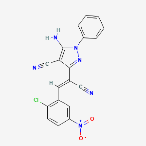 5-amino-3-[2-(2-chloro-5-nitrophenyl)-1-cyanovinyl]-1-phenyl-1H-pyrazole-4-carbonitrile