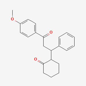 molecular formula C22H24O3 B5438949 2-[3-(4-methoxyphenyl)-3-oxo-1-phenylpropyl]cyclohexanone CAS No. 73669-78-0