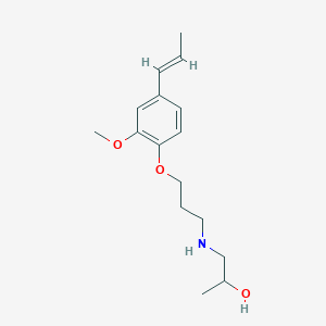 molecular formula C16H25NO3 B5438977 1-({3-[2-methoxy-4-(1-propen-1-yl)phenoxy]propyl}amino)-2-propanol 