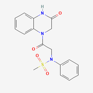 N-[2-oxo-2-(3-oxo-3,4-dihydro-1(2H)-quinoxalinyl)ethyl]-N-phenylmethanesulfonamide