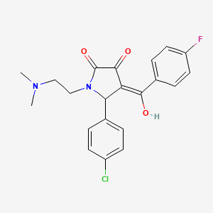 5-(4-chlorophenyl)-1-[2-(dimethylamino)ethyl]-4-(4-fluorobenzoyl)-3-hydroxy-1,5-dihydro-2H-pyrrol-2-one