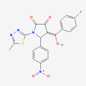 4-(4-fluorobenzoyl)-3-hydroxy-1-(5-methyl-1,3,4-thiadiazol-2-yl)-5-(4-nitrophenyl)-1,5-dihydro-2H-pyrrol-2-one