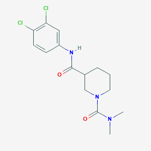 molecular formula C15H19Cl2N3O2 B5439051 N~3~-(3,4-dichlorophenyl)-N~1~,N~1~-dimethyl-1,3-piperidinedicarboxamide 