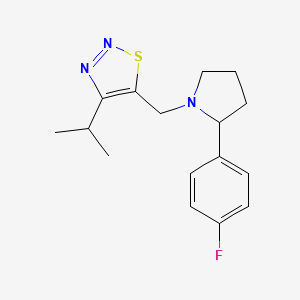 5-{[2-(4-fluorophenyl)-1-pyrrolidinyl]methyl}-4-isopropyl-1,2,3-thiadiazole