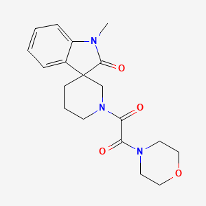 molecular formula C19H23N3O4 B5439059 1-methyl-1'-[morpholin-4-yl(oxo)acetyl]spiro[indole-3,3'-piperidin]-2(1H)-one 