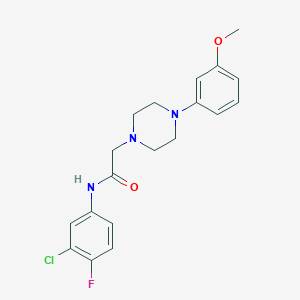 molecular formula C19H21ClFN3O2 B5439096 N-(3-chloro-4-fluorophenyl)-2-[4-(3-methoxyphenyl)-1-piperazinyl]acetamide 